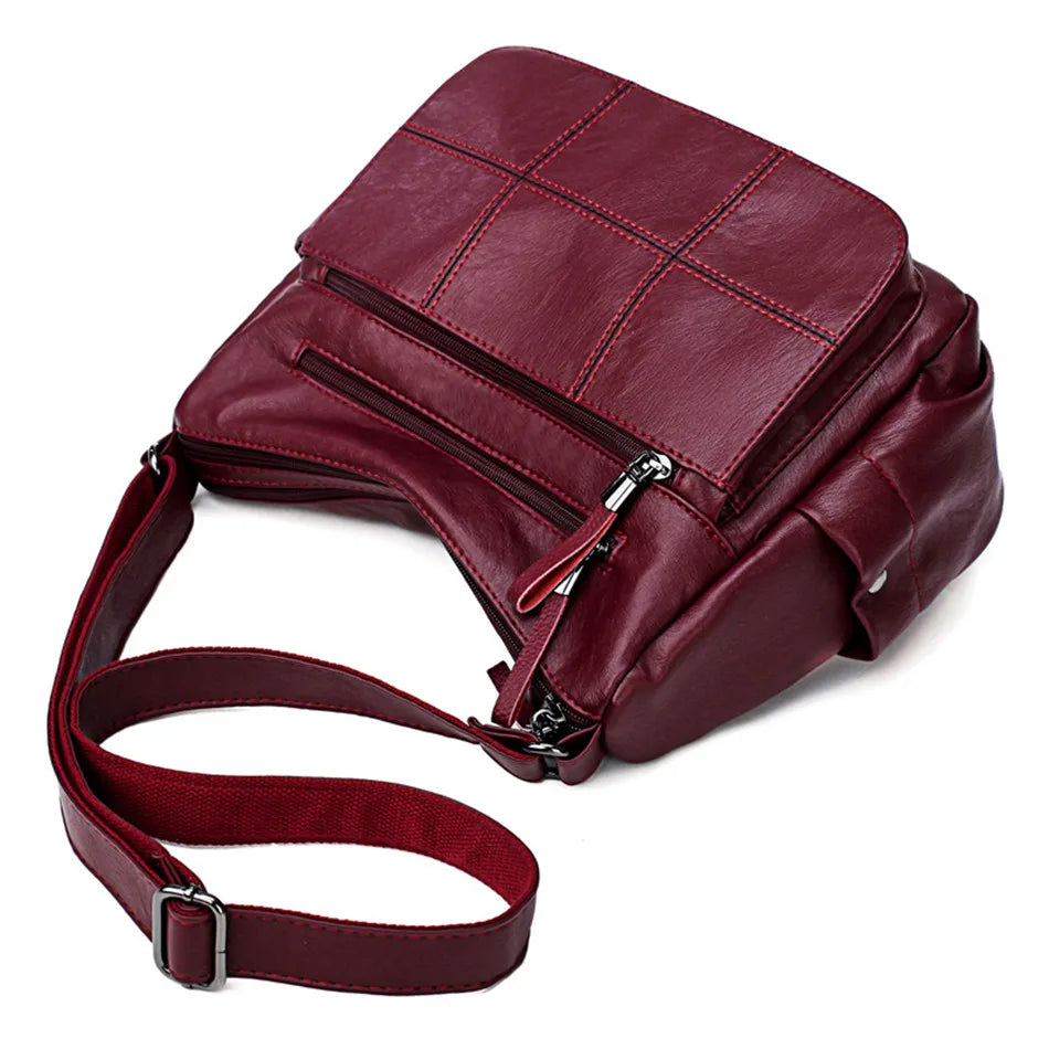 2 Layers Genuine Brand Leather Shoulder Messenger Luxury Handbags Women Bags Designer High Quality Crossbody Bags for Women Sac