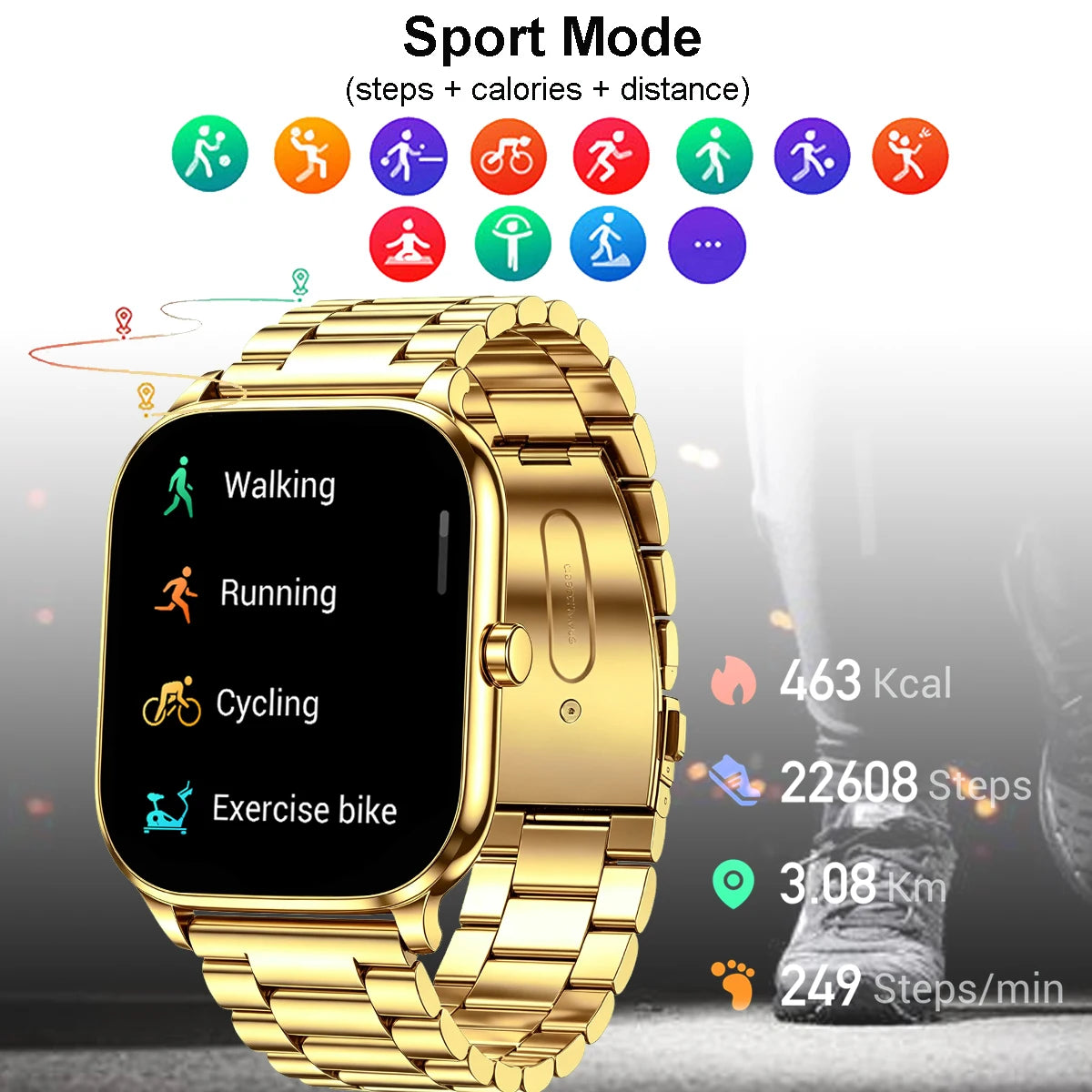 New Men woman Smart Watch 1.83" HD Screen Health Monitor wireless Call Sports Fitness tracking SmartWatches IP68 Waterproof
