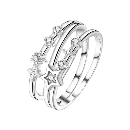 925 Sterling Silver Three-Ring Stackable Ring for Women Simple Fashion Design Fine Jewelry Perfect for Birthday Party Gift 2026