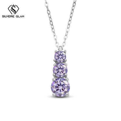 1.8CT D Color Moissanite Gourd Pendant Mama Dainty Necklace Classic 925 Sterling Silver Women's Necklace Fine Jewelry For Party