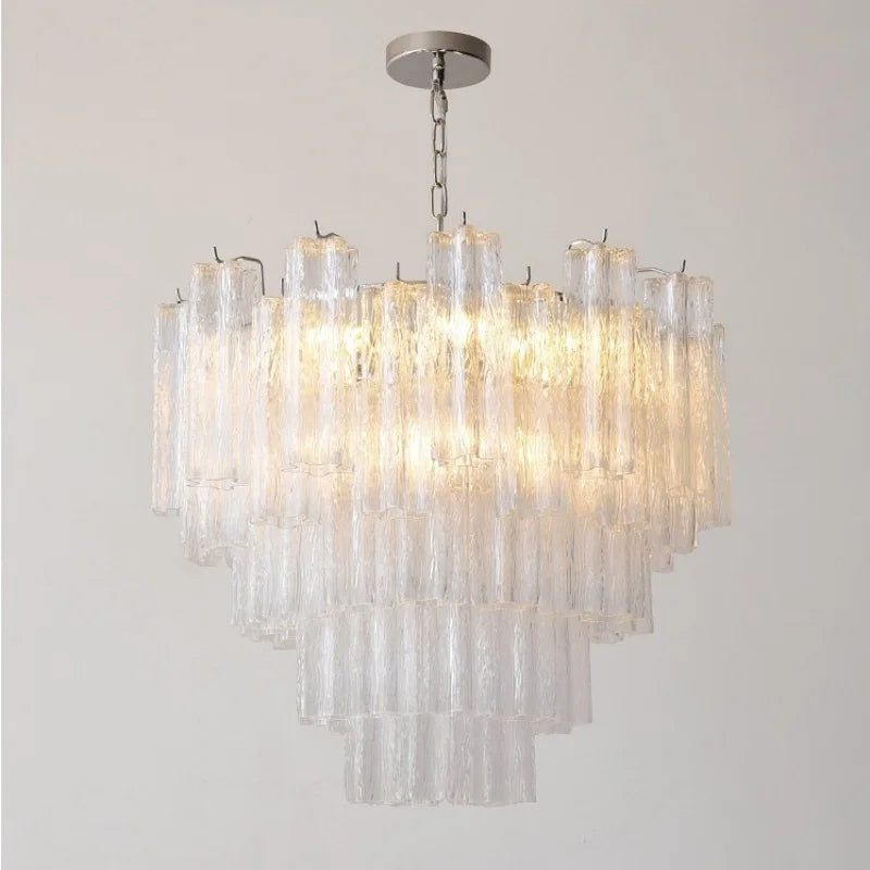 Designer Murano Ceiling Chandeliers Pink Colorful Glass LED Hanging Pendant Lights for Living Dining Room Bar Villa Art Lighting