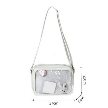 Female Ita Crossbody Bag Womens Transparent Messenger Bag Girls Cute-Lolita Shoulder Bags Teens Fashion Satchels Bag Ins