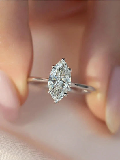 925 Sterling Silver Classic Gorgeous Sparkling Zircon Ring For Women Engagement Wedding Luxury Fashion High Quality Fine Jewelry