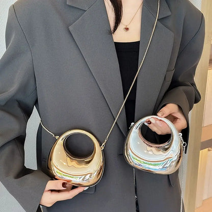 Fashion Acrylic Clutch Bags Elegant Small Handbags Portable Handle Wrist Bag for Women