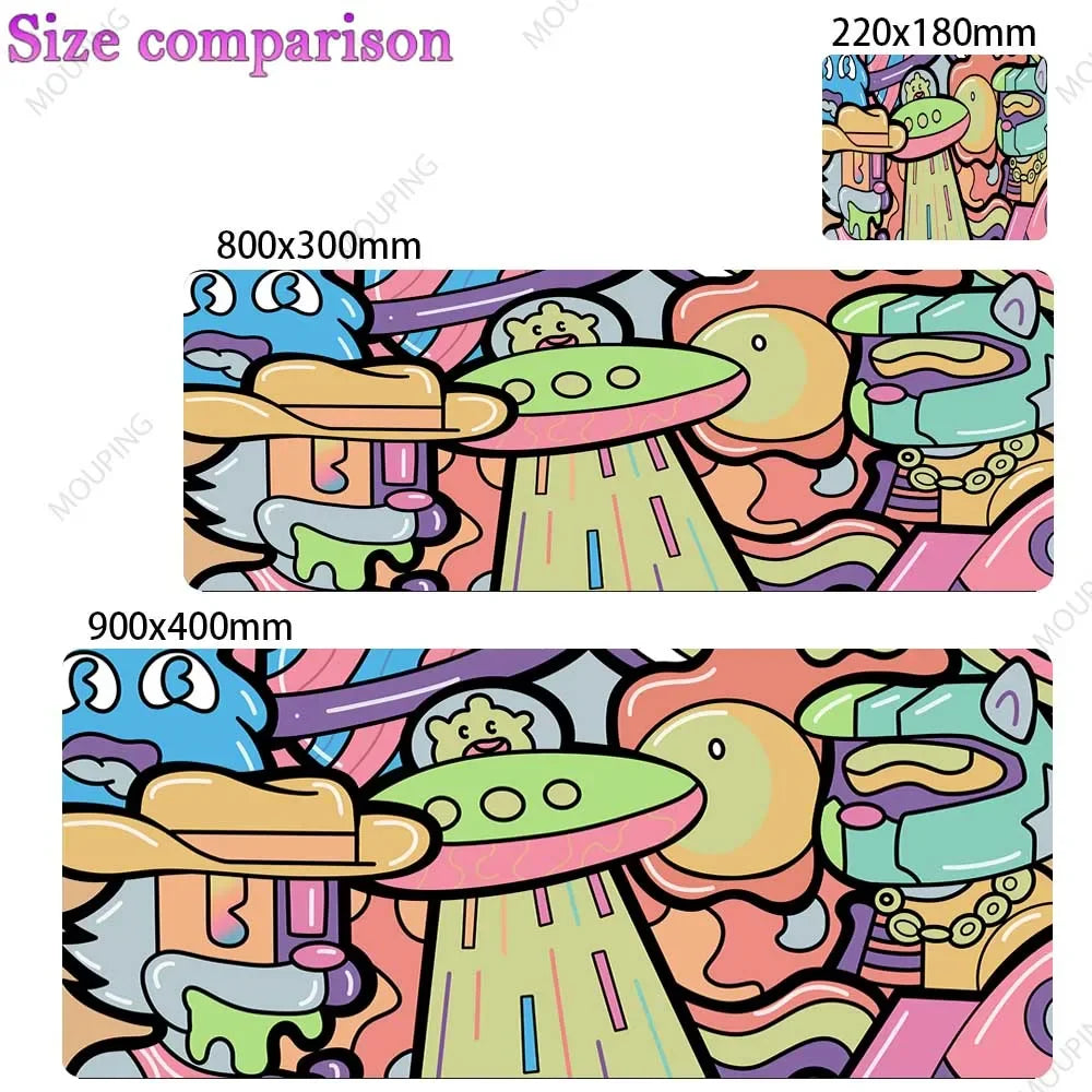 Xxl Mouse Pad Dualshot 2 Black Deskmat Playmat Laptop Anime Gaming Keyboard Rubber Pad on The Table Mouse Mat Pc Carpet