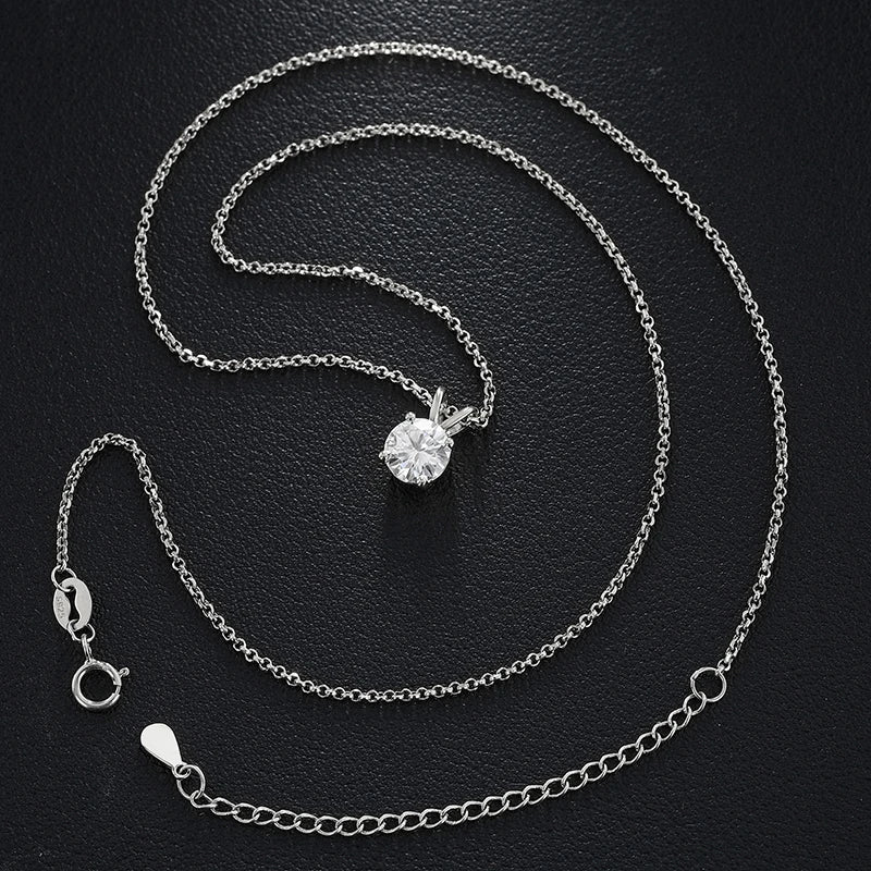 Special Price 3-15CT Moissanite Pendant Necklace With Certificate For Women Original Real 925 Silver Solitaire Wedding Jewelry