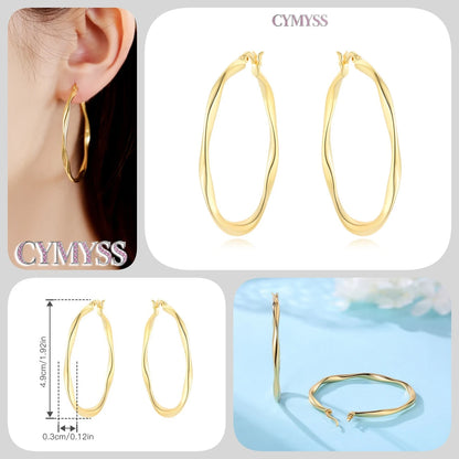 Original 925 Sterling Silver Heart Vintage Luxury Earrings Fashion 18K Gold Hoop Earrings for Women Piercing Jewelry Aretes 2026