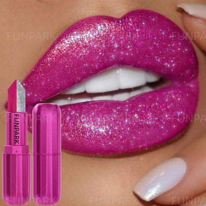 1PC Sexy Glitter Two-tone Lipstick Matte Lipsticks Cosmetics Easy to Use Lip Tint Makeup Lip Rose Red High Pigment Lip Glaze