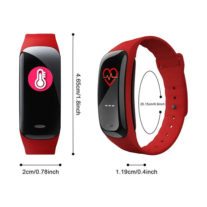 Smart Watch C1 Plus Bluetooth Step Counting Sports Bracelet Fitness Tracker Heart Rate Blood Pressure Sleep Men Women