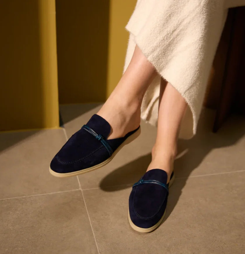 Designer Luxury Middle East Tassel Suede Leather Loafers for Women 2025 Slip On Slippers Flat Work Walking High Quality Shoes