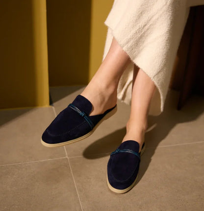 Designer Luxury Middle East Tassel Suede Leather Loafers for Women 2025 Slip On Slippers Flat Work Walking High Quality Shoes