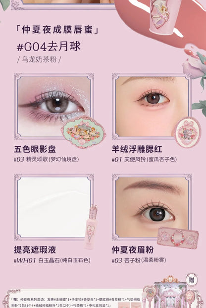 Flower Knows Set Midsummer Fairytales Make up Gift Box Eye Brow Palette Powder Blusher Eyebrow Concealer Lipgloss For Women