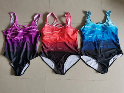 New Sports One-piece Swimsuit Swimwear Women One Piece Swimming Suit for Women Bathing Suit Plus Size Bath Suit Surf