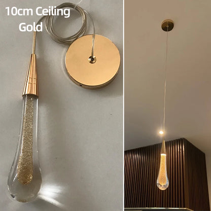 Customizable Post-Modern Crystal Glass led Pendant Lights Hanglamp Drop Light Restaurant Bar Pendant Lamp Staircase Lamps
