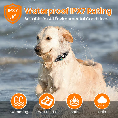 2026 New AI Electric Collar for 10-120lbs Dogs,3300ft 2 in 1 Automatic Dog Training Collar,IPX7 Waterproof Dog Shock Collar