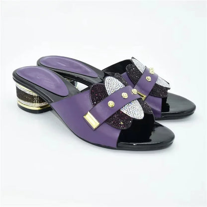 New Without Bag Pumps Super low Heels Italian Women Wedding for Party Heels Elegant Shoes Slippers 2025 Summer Woman Slipper