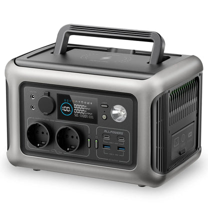 ALLPOWERS R600 Portable Power Station 600W 299Wh LiFePO4 Solar Generator with 2x600W (1200W Surge) AC Outlet for Camping RV Home