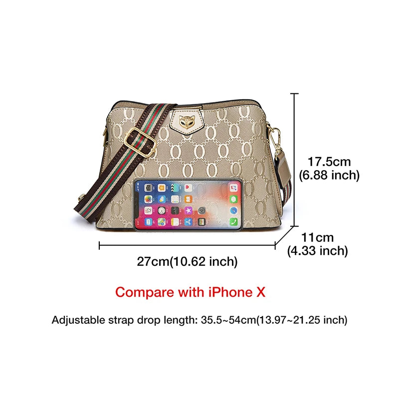 FOXER Cowhide Leather Women's Shoulder Bag Light Luxury Ladies Tote Bag Elegant Female Crossbody Bag Daily Commute Purse