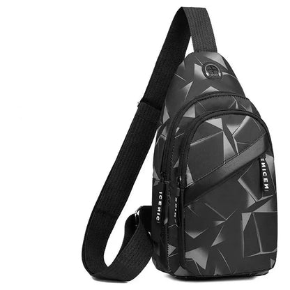 Chest Bag,Men's Casual Waterproof Crossbody Bag, Trendy Sports Bag, Multifunctional Small Bag, Shoulder Bag