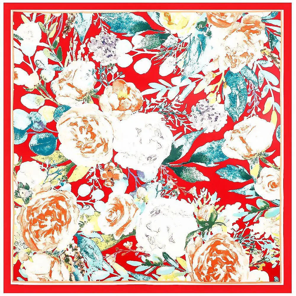 130CM Silk Scarf Women Horse Head Print Stoles Square Scarves Wraps Large Bandana Kerchief Hijabs Female Silk Foulards Sjaal