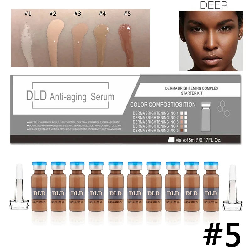 5ml Hyaluronic Acid Peptide Facial Serum BB Cream Glow Ampoule Kit Niacinamide Moisturizing Hydration Skin Rejuvenation Beauty