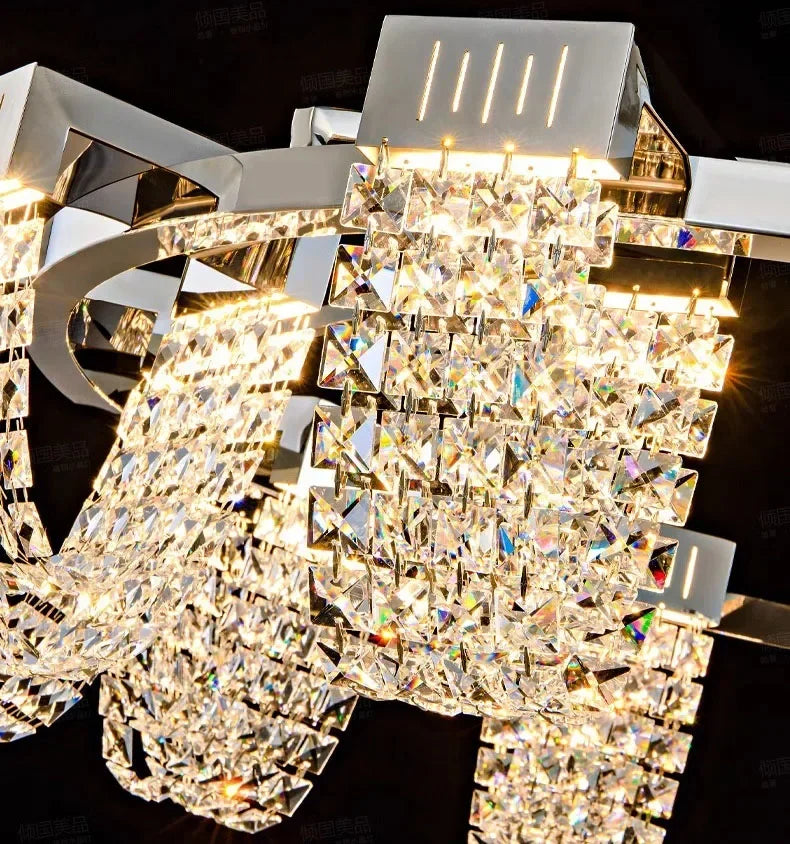 2025 New Home DecorationPendant Lights Luxury Crystal Living Room Chandelier Bedroom Pendant Lamp Ceiling Light  Indoor Lighting