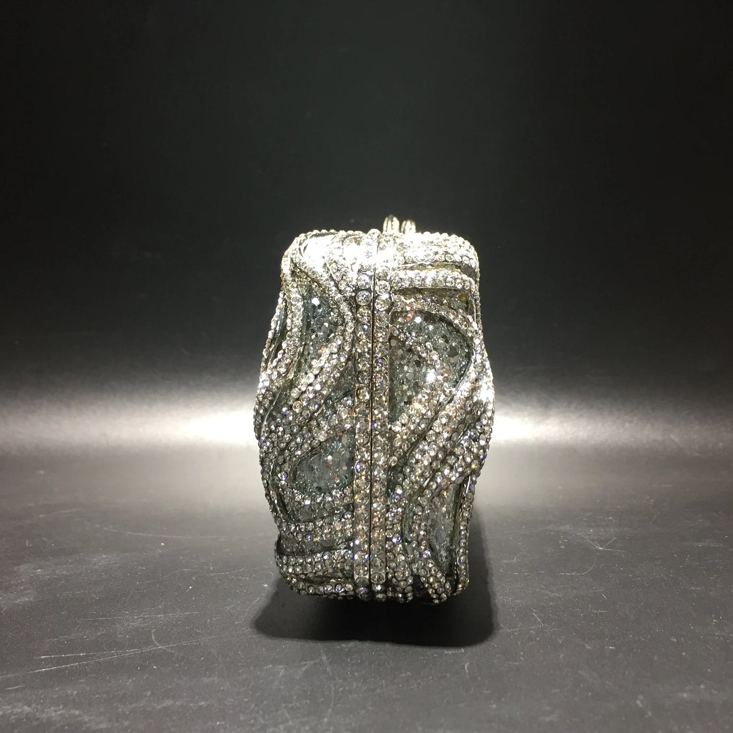 Luxury luxury crystal clutch bag elegant S-shaped striped wallet bridal wedding party ladies evening bag