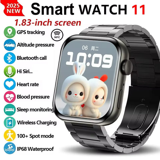 Watch 11 Smart Watch Men Body Temperature BT Call NFC Always on Display GPS Sport Watches Women DT Smartwatch For Apple Android