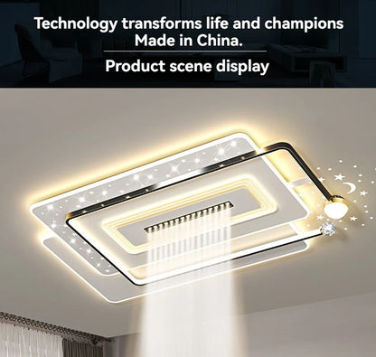 LED Ceiling Light with Spotlights Dimmable Remote Control Modern Living Room Lamp Fandelier Chandelier Smart Lighting