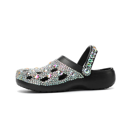 Women Summer Luxury Slippers EVA Rhinestone Decoration Sandals Beach Slides Flip Flop Soft Fashion Casual Shoes For Female 35-41