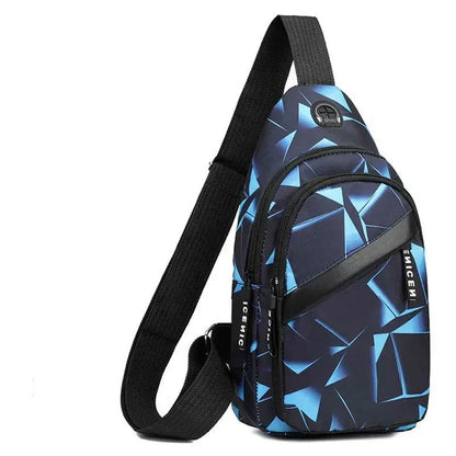 Chest Bag,Men's Casual Waterproof Crossbody Bag, Trendy Sports Bag, Multifunctional Small Bag, Shoulder Bag