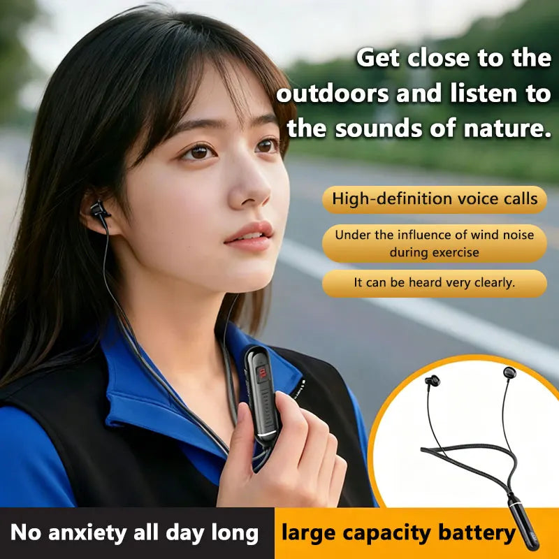Neck-mounted Bluetooth Headphones Bluetooth 5.4 Low-latency For Gaming And Music Dual-mode Card Slot TF Card Headphones NEW
