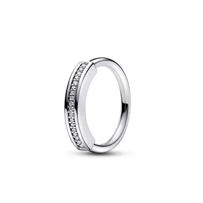 European New 925 Silver Heart-Shaped,Floral,Square Ring Suitable for Exquisite High-Quality Jewelry for Women at Wedding Parties