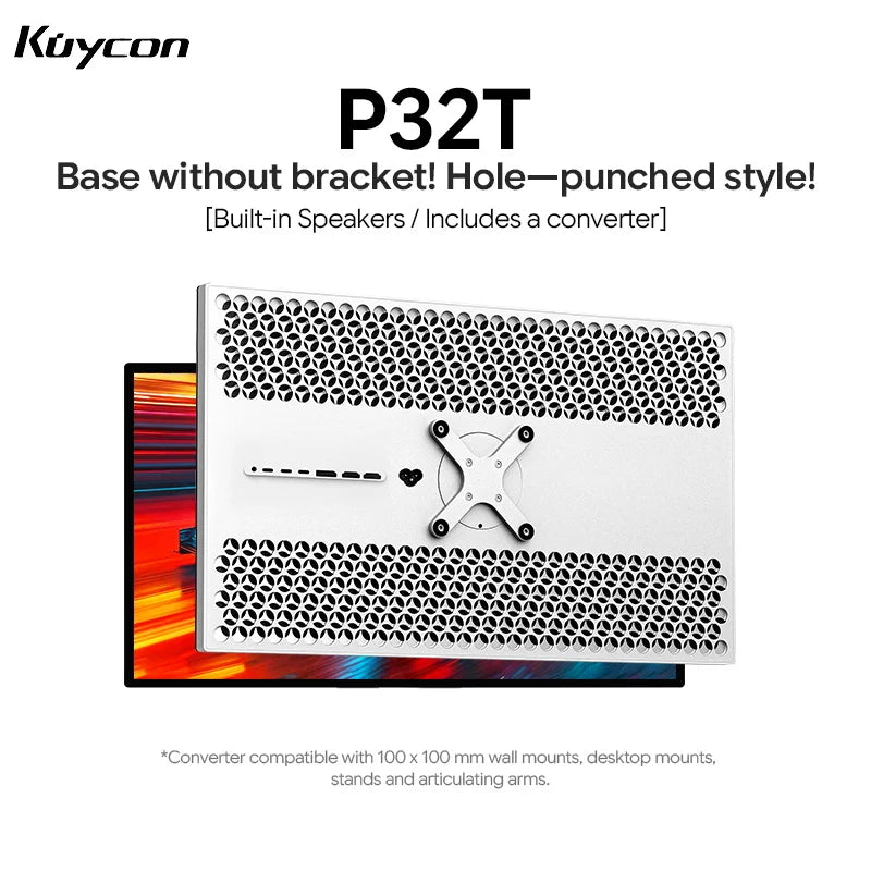 Kuycon P32T 32" 4K UHD(3840x2160) Fast IPS Gaming Monitor Glossy Built-in Speakers Display Dual-Mode 160Hz UHD 320Hz FHD Screen