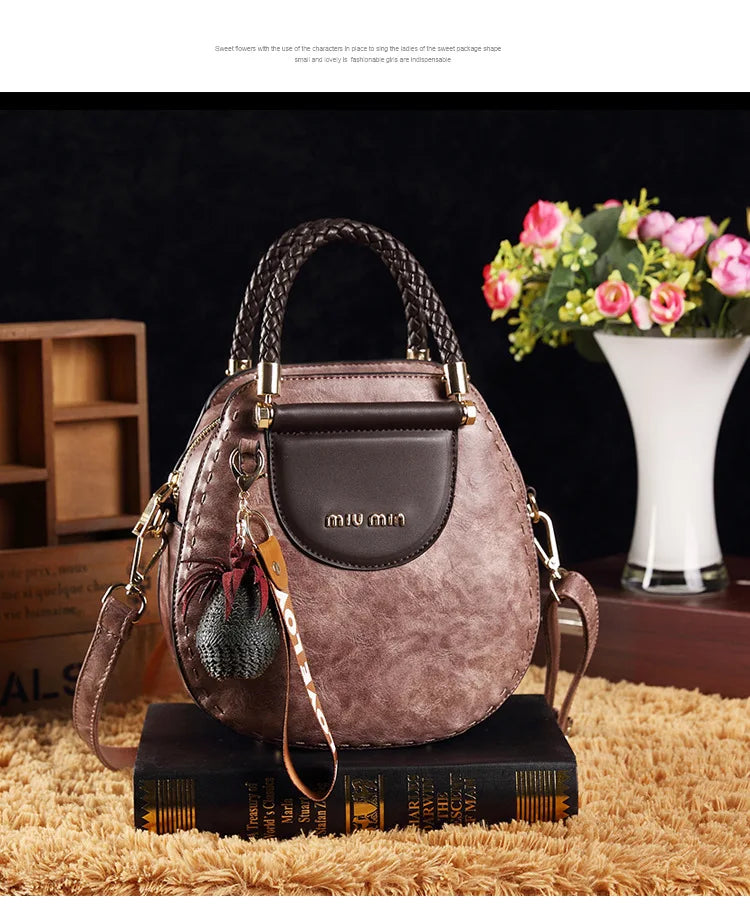 Vintage Women's Bag Luxury Designer Boston Style Women Shoulder Bag High Quality Fashion Crossbody Bags Female Handbags