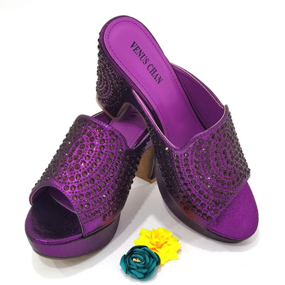 2023 Fashion Women Summer Autumn Skid-proof Square Toe Shoes  Heels Italian Woman Wedding for Party Shoes
