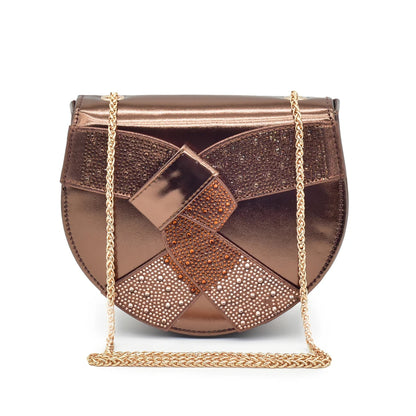 New Fashion Coffee Shoe and Bag Set for Party in Women Rhinestone Heeled Shoes for Women Ladies Party Shoes with Matching Bag