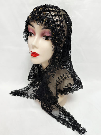New 2025 Muslim Women Shawl Headscarf Luxury Tassels Beads Scarf Malaysia Prayer Kufi Islam Saudi Arabia Lace Hijab