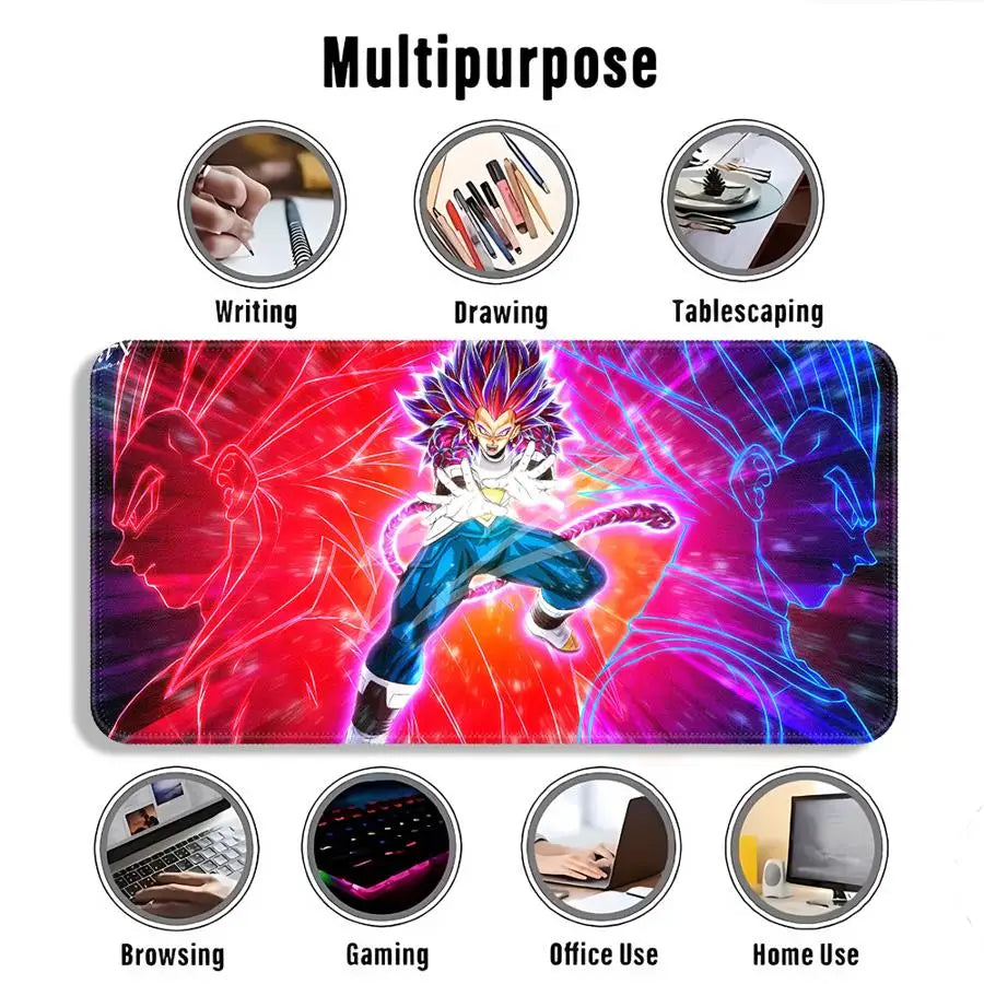 Mouse Pad office Pad Computer Laptop Pad Keyboard Mouse Pad Game Console Pad Desk accessories Waterproof Dragon Ball Goku Anime