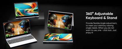 Dopesplay 14.1Inch Portable Monitor Lapdock Built-in 50000mAh Battery 10-Points Touchscreen 1080P HDR IPS Second Screen Extender