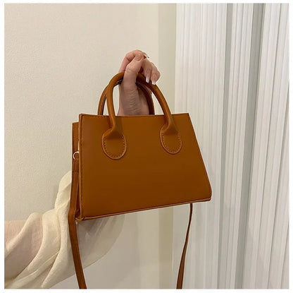 Minimalist Black Small Square Bag All-Match Top Handle Purse Classic Shoulder Bag for Work Women Handbags Crossbody Bags Purse