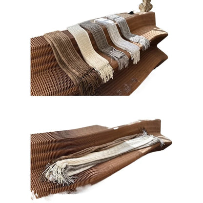 Winter new mink hair woven fur scarf long fringed warm fur scarf Korean version of women