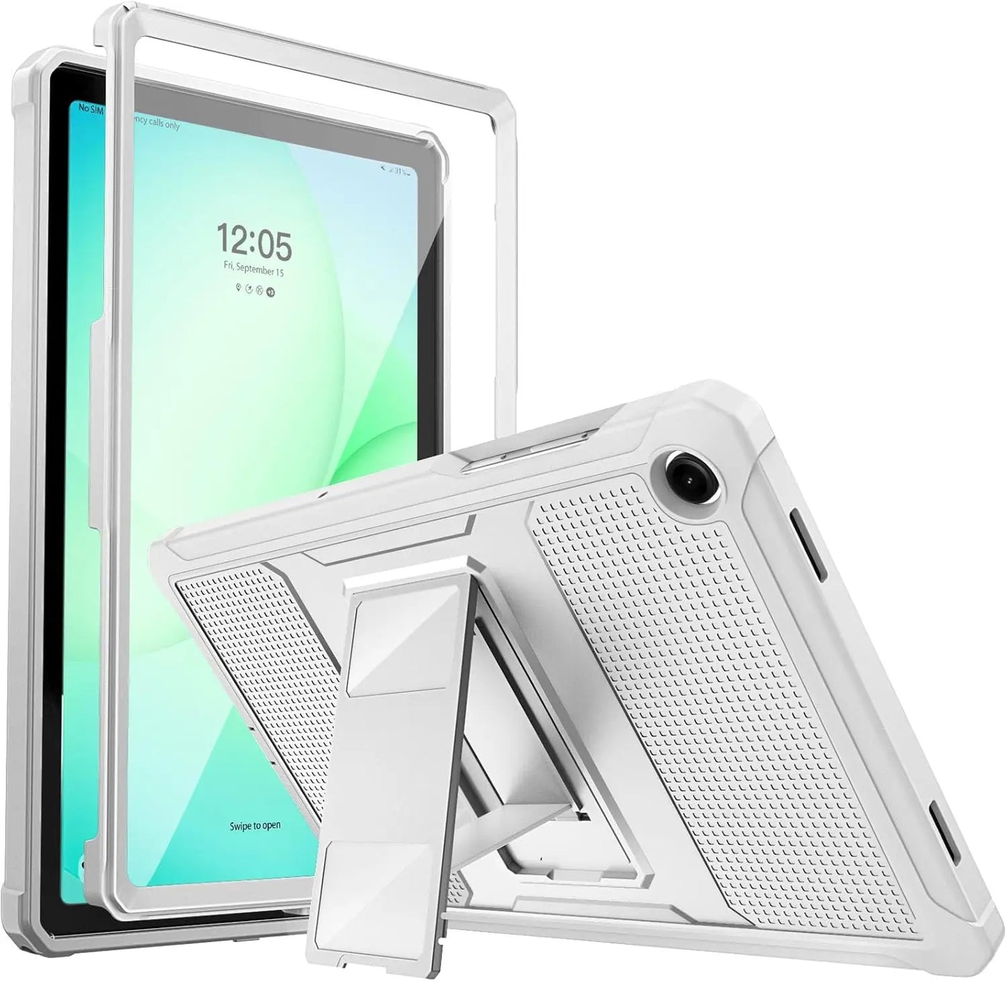 MoKo Case For Galaxy Tab A11 Plus 2025/Tab A9+ 11" 2023,Shockproof Full Body Rugged Stand Back Cover Built-in Screen Protector