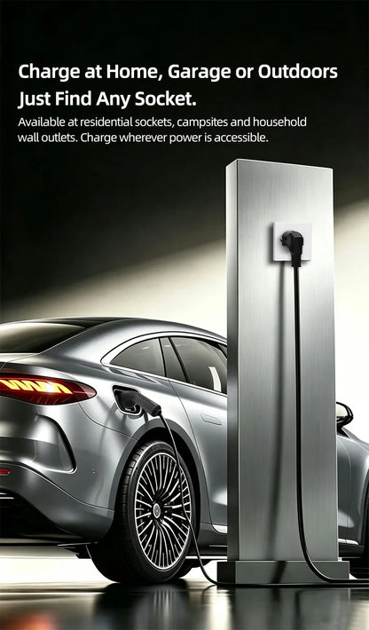Portable 3.5KW 16A EV Charger with 3M-20M Cable Type2 IEC62196 EU Plug Wallbox Adapter Plug And Charge for Electric Vehicles