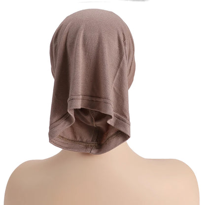 Soft Modal Inner Hijab Cap Muslim Stretch Turban Cap Islamic Underscarf Bonnet Hat Female Headband Tube Cap Turbante
