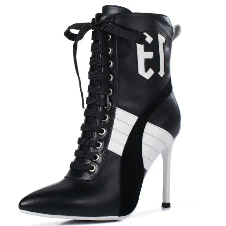 Olomm Handmade Women Winter Ankle Boots Cow Leather Sexy Thin High Heel Boots Pointed Toe Office Women Shoes US Size 3-9.5