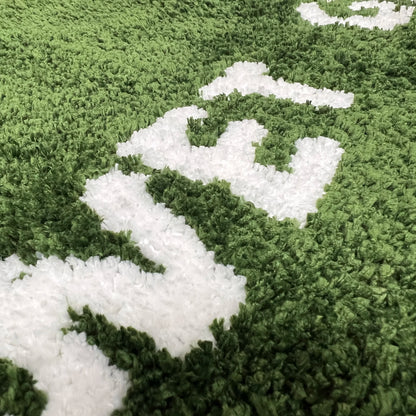 50x80cm Trendy Fashion Wet Grass Doormat Flocking Tufted Carpet Green Grass Fluffy Plush Lounge Bedroom Bedside Rug Floor Mat