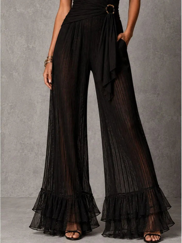 Solid Women Jumpsuits For Spring Summer Sleeveless V-Neck Loose Fashion Streetwear Overalls Wide Leg Pants Trousers 2026