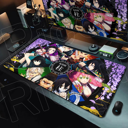 HD Printing Anime Mousepad Non-slip Rubber Base Office Deskmat XXL Student Writing Keyboard D-Demon Slayer Pc Gaming Accessories