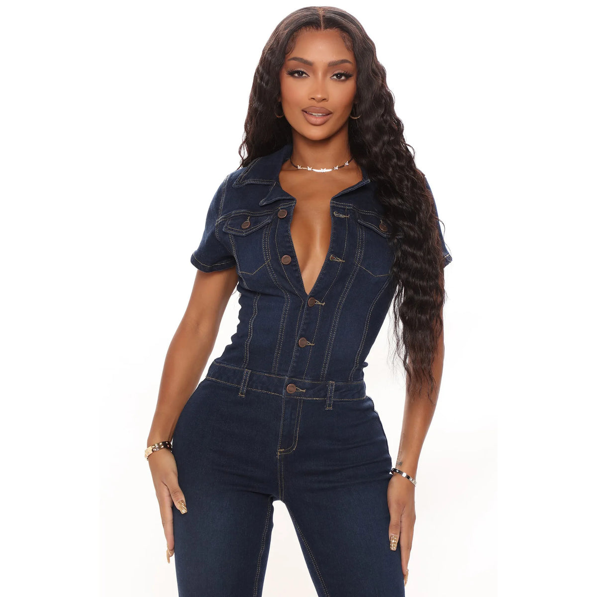 Demin Overalls Women Jumpsuits Mom Jeans One Piece Long Pants Y2k High Waist Single Breasted Rompers Streetwear Party Club Work
